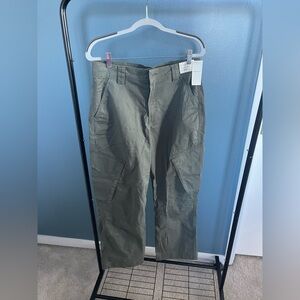Abercrombie & Fitch Women's Olive Cropped Pants